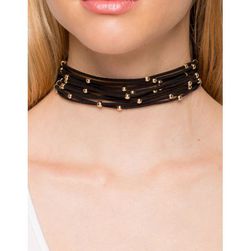 Bijuterii Femei CheapChic Along The Dotted Line Choker Black Prt