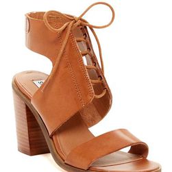 Incaltaminte Femei Steve Madden Nannoo Chunky Heel Sandal COGNAC