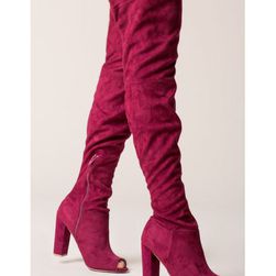 Incaltaminte Femei CheapChic Peek A Boo Heel WineBurgundy