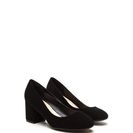 Incaltaminte Femei CheapChic Walk For Miles Chunky Faux Nubuck Pumps Black