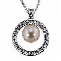 Swarovski Crystal Pearl on Rhodium-plated Necklace 5048087 N/A
