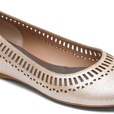 Rockport Total Motion HW20 Lace Perf Ballet W Taupe/Silver Pearl