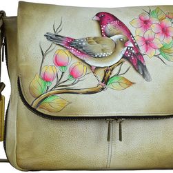 Anuschka Handbags Zip Around Organizer Satchel Summer Tryst
