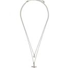 Bijuterii Femei Forever21 Cross Pendant Layered Necklace Silverclear