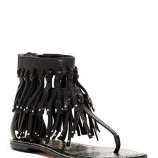 Incaltaminte Femei Sam Edelman Griffen Fringe Sandal BLACK