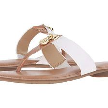 Incaltaminte Femei Michael Kors Hamilton Flat Sun TanOptic White Vachetta