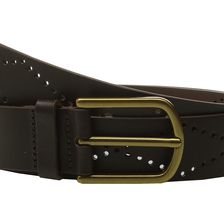 Fossil Diamond Perforated Belt Brown