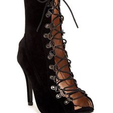 Incaltaminte Femei Chase Chloe Alanis Lace-Up Bootie BLACK