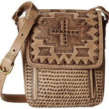 American West Apache Crossbody Flap Bag Sand