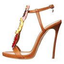 Incaltaminte Femei DSQUARED2 T-Strap Heeled Sandal Cuoio