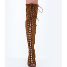 Incaltaminte Femei CheapChic Lace-up 4 Anything Stiletto Boots Tan