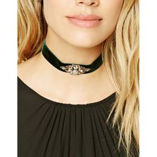 Bijuterii Femei Forever21 Ornate Filigree Velvet Choker Green