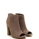 Incaltaminte Femei CheapChic Not A Peep Faux Nubuck Booties Taupe