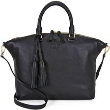 Tory Burch Thea Medium Slouchy Leather Satchel - Black N/A