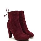 Incaltaminte Femei CheapChic Key To Success Tied Chunky Booties Burgundy