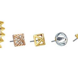 Bijuterii Femei Rebecca Minkoff Five-Piece Set - TriangleClimberInvertedPyramid Earrings Mixed MetalMaterial