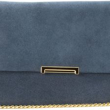 Ivanka Trump Mara Cocktail Bag Summer Suede Blue Mirage