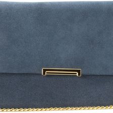 Ivanka Trump Mara Cocktail Bag Summer Suede Blue Mirage