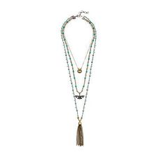 Bijuterii Femei Lucky Brand Turquoise Lucky Layer Necklace with Butterfly Two-Tone