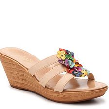 Incaltaminte Femei Italian Shoemakers Hart Wedge Sandal Nude Multi
