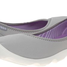 Crocs Duet Busy Day Flat Light Grey/White