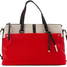 Nine West Pockets a Plenty Satchel Milk/Bright Poppy/Black