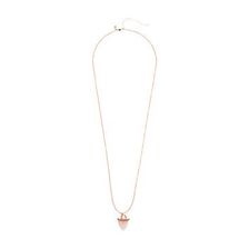 Bijuterii Femei Rebecca Minkoff Acorn Long Pendant Necklace Rose Gold with Rose Quartz