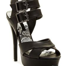 Incaltaminte Femei Michael Antonio Tira Belt Buckle Heel Black