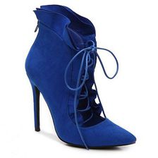 Incaltaminte Femei Privileged Nyes Bootie Blue Faux Suede