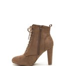 Incaltaminte Femei CheapChic Work To Play Faux Suede Chunky Booties Taupe