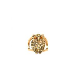 Bijuterii Femei Forever21 Rhinestone Owl Ring Antique gold