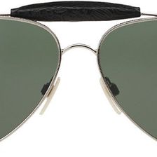 Ralph Lauren Western Pilot Sunglasses Black/Silver