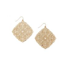 Bijuterii Femei Forever21 Floral Filigree Drop Earrings Gold