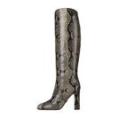 Incaltaminte Femei Diane Von Furstenberg Gladyss Grey Embossed Python