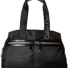 Calvin Klein CKP Ballistic Nylon Satchel Black/White