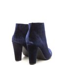 Incaltaminte Femei CheapChic Major Muse Chunky Velvet Booties Navy