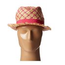 Accesorii Femei BCBGMAXAZRIA Checked Fedora Hat Fuchsia
