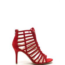 Incaltaminte Femei CheapChic View From The Top Strappy Lace-up Heels Red