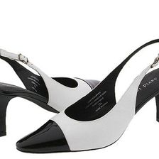 Incaltaminte Femei David Tate Grace White Leather Black Patent Tip