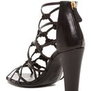 Incaltaminte Femei Delman Scandal Heeled Sandal BLACK NAPPA-CALFSKIN