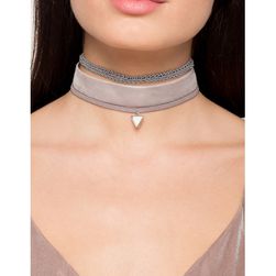Bijuterii Femei CheapChic Triangle Velvet Lace 3pc Choker Set Gray