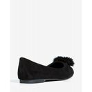 Incaltaminte Femei CheapChic Dolly Ruffle My Fur Flat Black