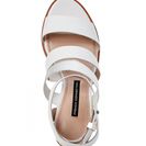 Incaltaminte Femei French Connection Summer White Silver Ciara Open Toe Block Heel Sandals Summer White Silver