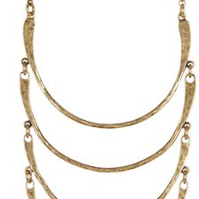 Lucky Brand Triple Half Moon Pendant Necklace GOLD
