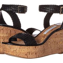 Incaltaminte Femei Diane Von Furstenberg Montclair Black Mesh GoatCork