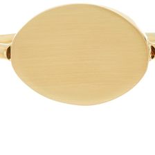 14th & Union Double Hinged Oval ID Cuff Bracelet GOLD