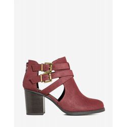 Incaltaminte Femei CheapChic Take A Hike Bootie WineBurgundy