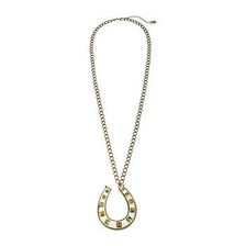 Bijuterii Femei Betsey Johnson Throwback Betsey Horshoe Pendant Necklace Mixed Metal