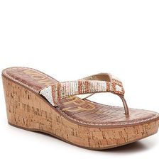 Incaltaminte Femei Sam Edelman Rosa Wedge Sandal WhiteNudeGold