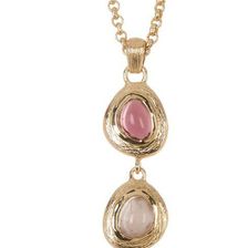 Cole Haan 12K Gold Plated Long Stone Drop Necklace GOLDT